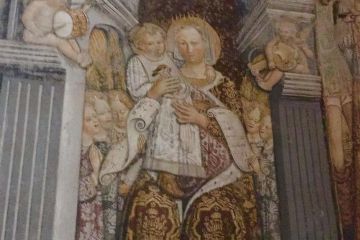 Part. affresco Madonna in trono
