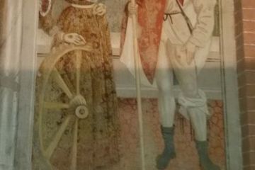 Affresco con Santa Caterina e San Rocco