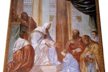 Santuario - Affresco "Presentazione al Tempio" di G.Avondo, Data 1817