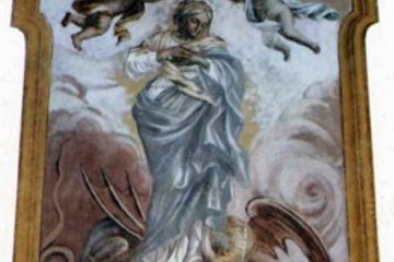 Santuario - Affresco Immacolata Calpestante il Diavolo di Peracino - Data 1767