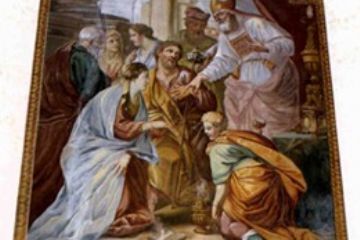 Santuario - Affresco "Sposalizio" di G.Avondo, Data 1817